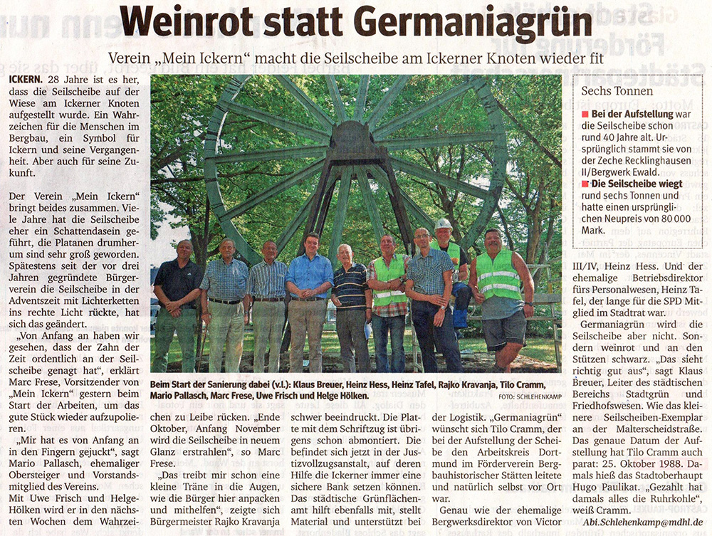 Weinrot statt Germaniagrün