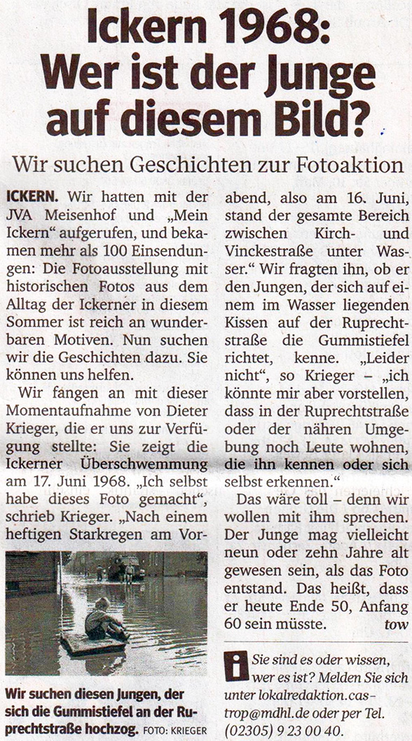 Ickern 1968: Wer ist der Junge?